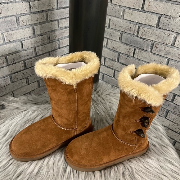 Style & Co Suede Boots With Faux-Fur Cuffs NEW - Picture 13 of 15